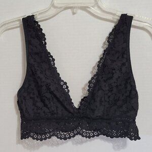 Victoria's Secret Black Lace Bralette Bra Women's Size Large #362812-DL3